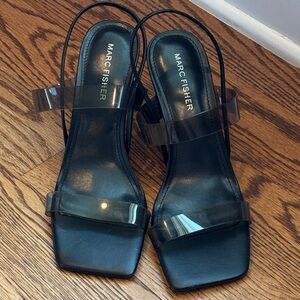 Marc Fisher Black Strappy Heels